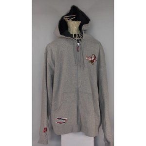 Disney Grumpy Full Zip Jacket Gray Hoodie Women's size Med.